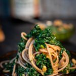 Wholemeal Kale and Walnut Spaghetti with Udo’s Rocket and Walnut Pesto